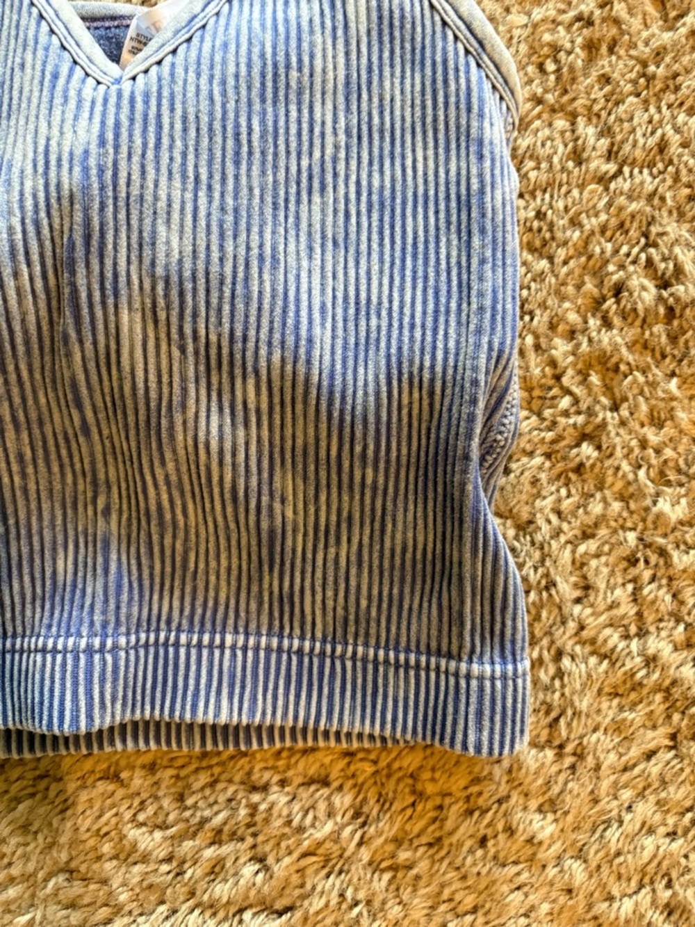 Zenana Ribbed Blue Tank - Picture 4 of 5